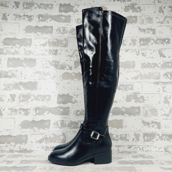 Dolce Vita Shoes - NEW DV by Dolce Vita Elyse Buckle Block Heel Black Over-The-Knee Boot M928